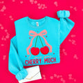 Love you Cherry Much Valentines Day Sweatshirt ~ Scuba Blue T-Shirts, Hoodie | ZylaModa.com