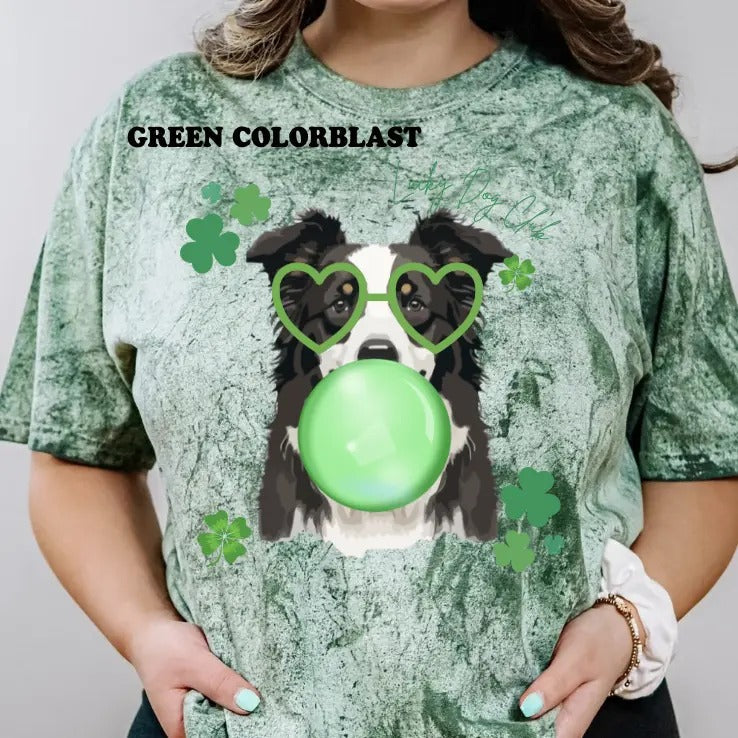 Lucky Dog Border Collie Shirt ~ Unisex Apparel Relaxed Fit Printed In The USA Clothing Womenswear Casual Comfort Cotton...