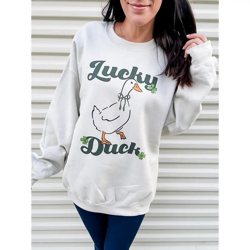 Lucky Duck Graphic Top T-Shirts, Hoodie, Sweatshirt | ZylaModa.com