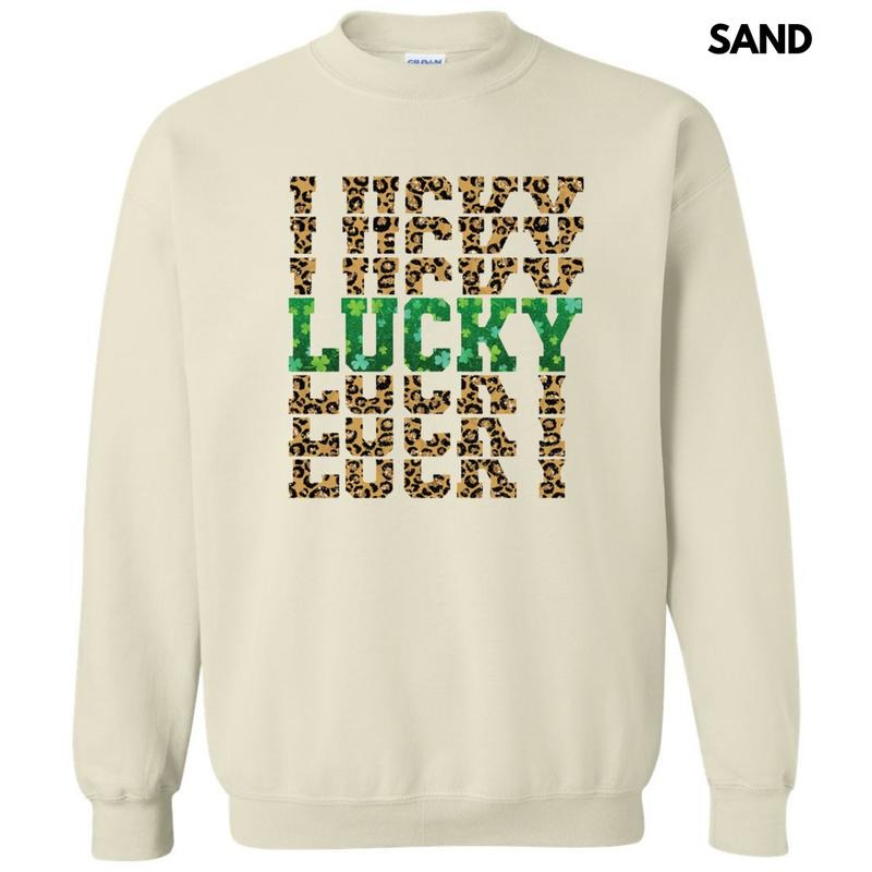 Lucky Stacked Leopard Sweatshirt T-Shirts, Hoodie | ZylaModa.com
