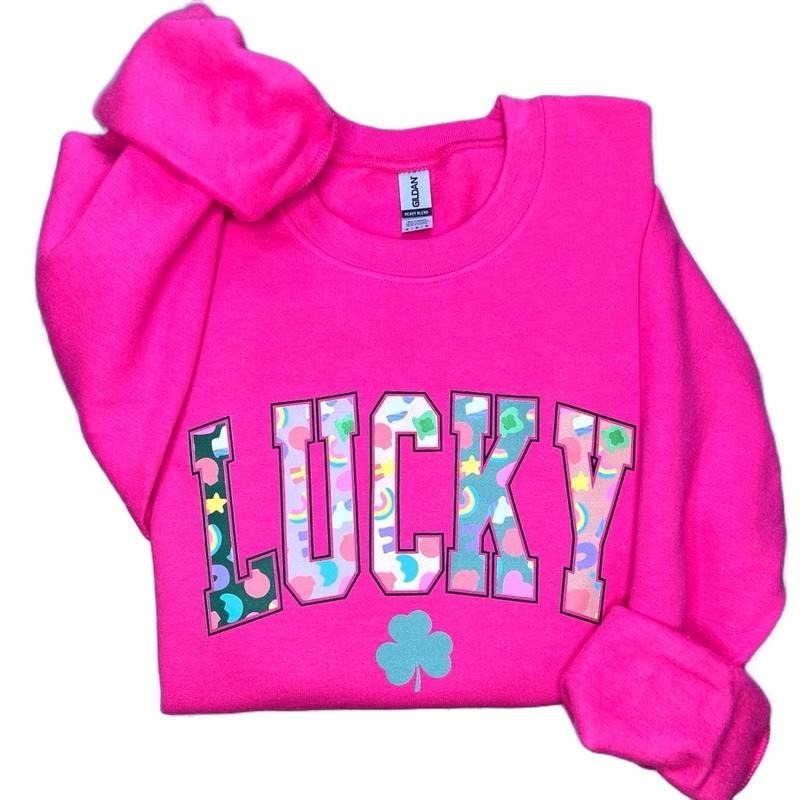 Lucky Sweatshirt, St. Patty’s Charms Crewneck, Lucky Charms Shirt Hoodie | ZylaModa.com