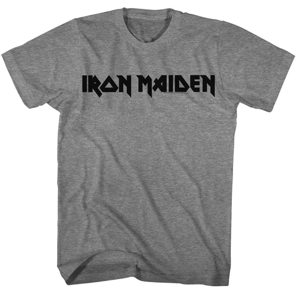 Iron Maiden Black Logo Official Heather T-Shirt Hoodie, Sweatshirt | ZylaModa.com