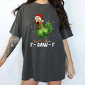 MAPTEES F-caw-f Comfort Colors Shirt, Funny Cheeky Chicken Graphic Tee, Funny Sarcastic Christmas Rooster T-shirt,...