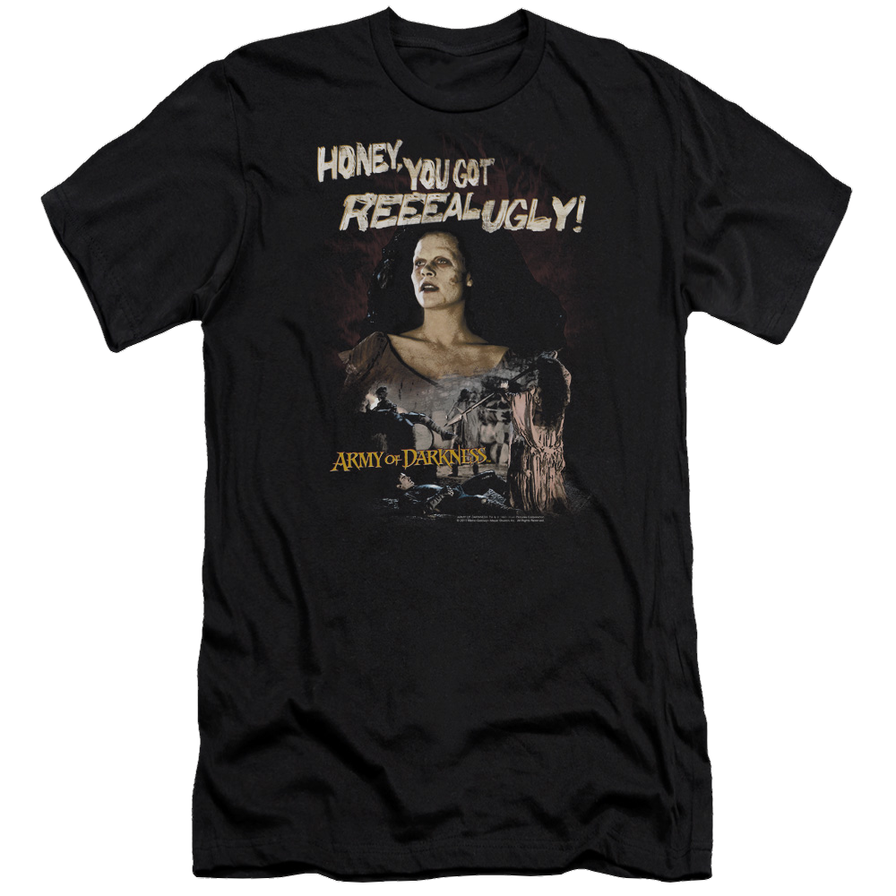 Army Of Darkness Reeeal Ugly! - Men's Premium Slim Fit T-Shirt Hoodie, Sweatshirt | ZylaModa.com