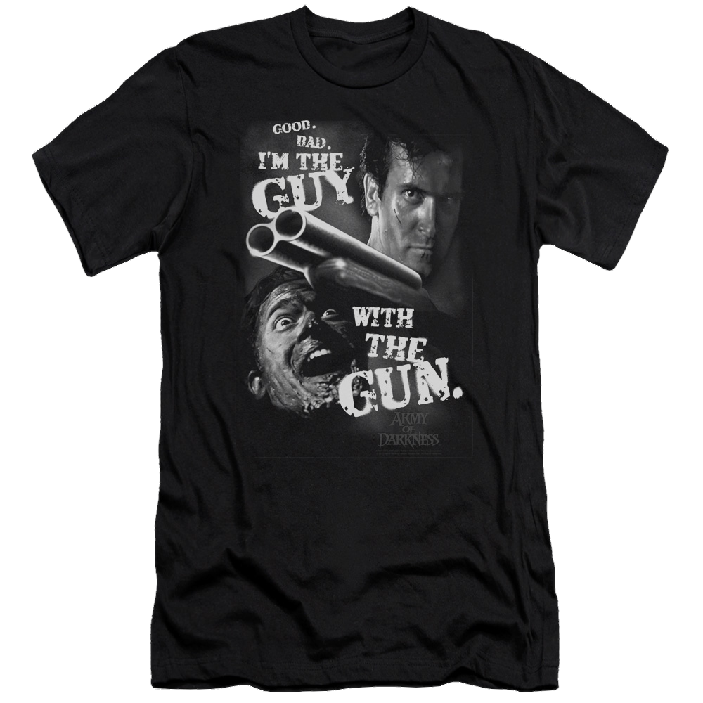Army Of Darkness Guy With The Gun - Men's Premium Slim Fit T-Shirt Hoodie, Sweatshirt | ZylaModa.com