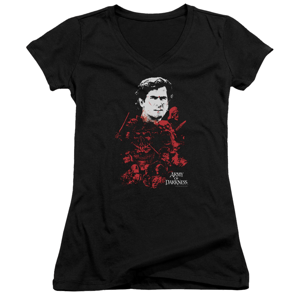 Army Of Darkness Pile Of Baddies - Juniors V-Neck T-Shirt Hoodie, Sweatshirt | ZylaModa.com