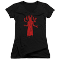 Carrie Silhouette - Juniors V-Neck T-Shirt Hoodie, Sweatshirt | ZylaModa.com