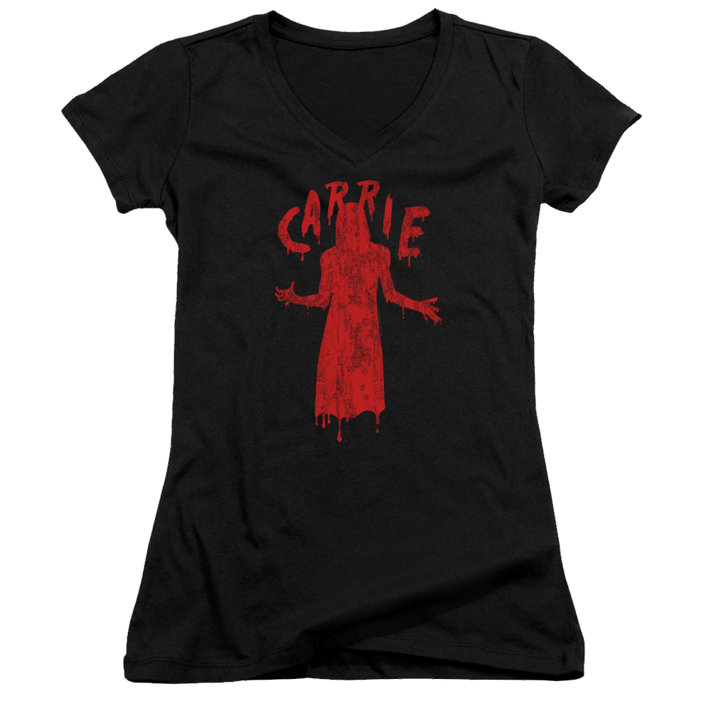 Carrie Silhouette - Juniors V-Neck T-Shirt Hoodie, Sweatshirt | ZylaModa.com