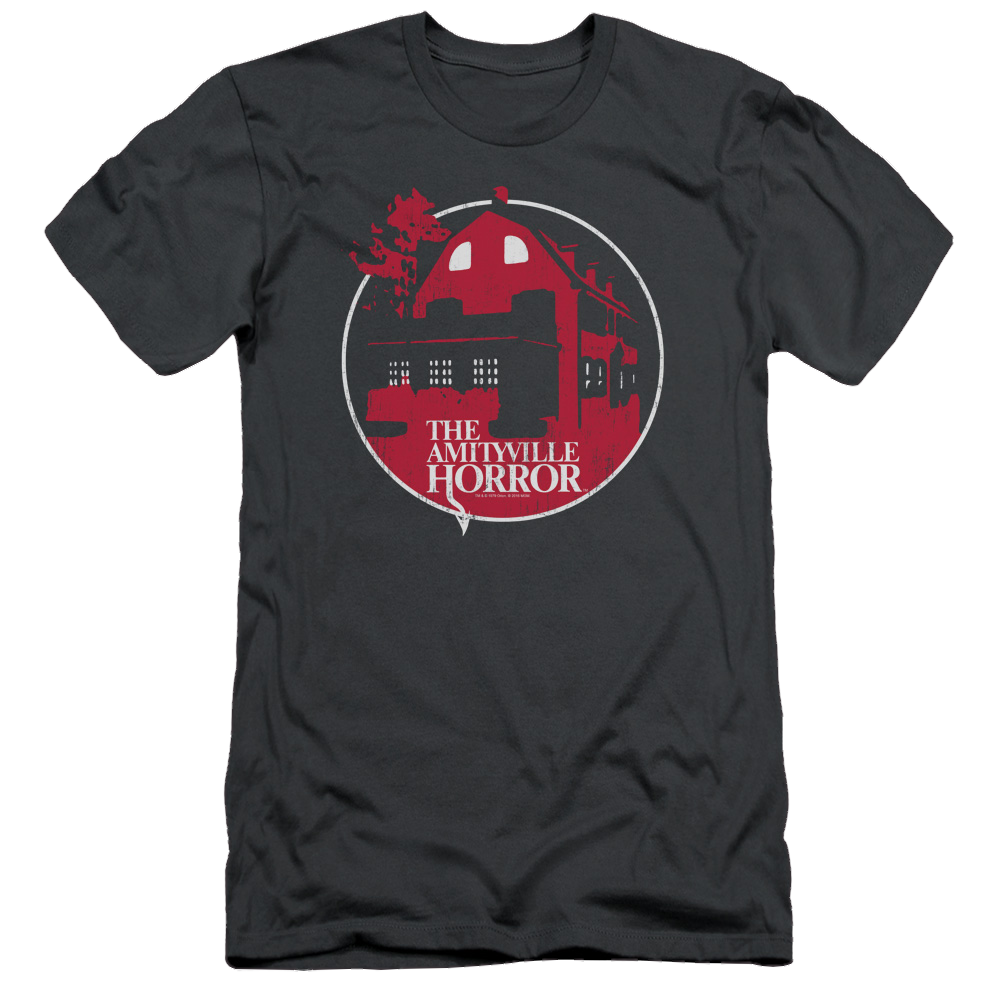 Amityville Horror Red House - Men's Slim Fit T-Shirt Hoodie, Sweatshirt | ZylaModa.com