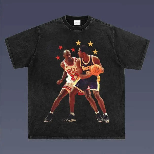 MICHAEL VS KOBE 1.11 VINTAGE TEE | MEN'S GRAPHIC T-SHIRT SWEATSHIRT HOODIE | GIFT FOR FAN | ZylaModa.com