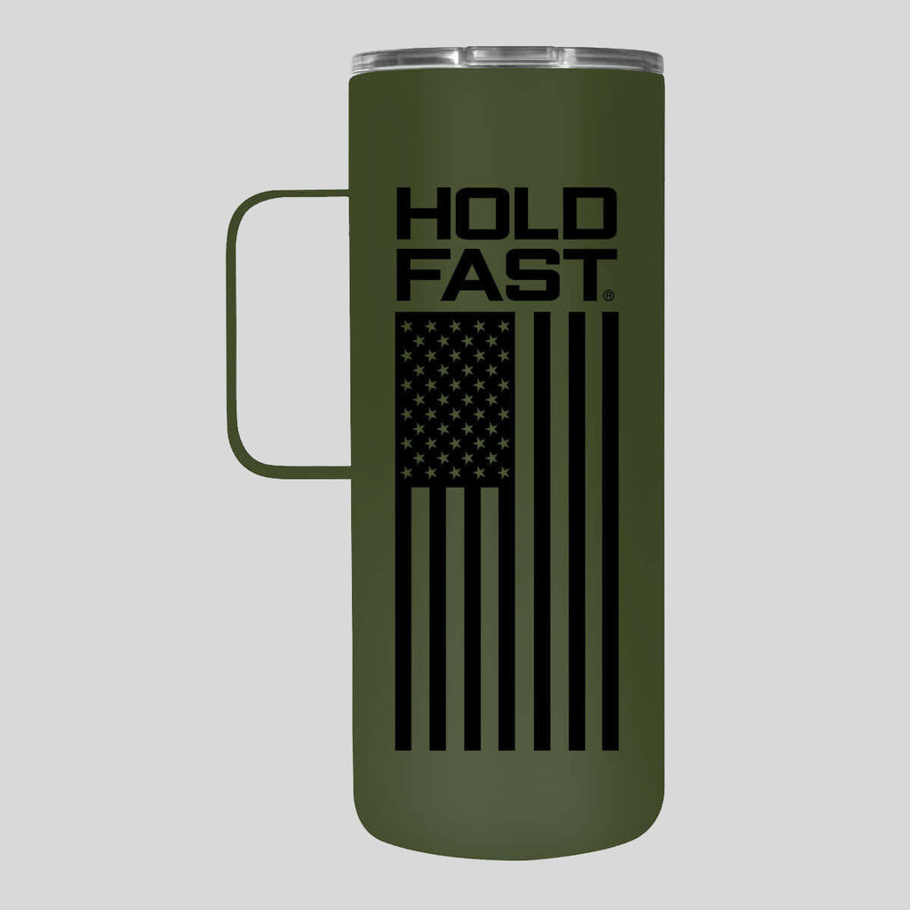 HOLD FAST 22 oz Stainless Steel Tumbler With Handle Freedom Flag T-Shirts, Hoodie, Sweatshirt | ZylaModa.com (Image 1)