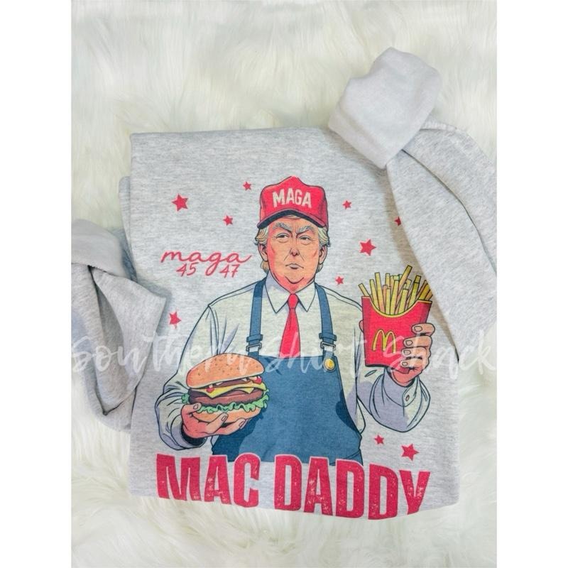 Mac Daddy Trump Sweatshirt | Trump Sweatshirt | MAGA Sweatshirt | Ash Gray Sweatshirt T-Shirts, Hoodie | ZylaModa.com