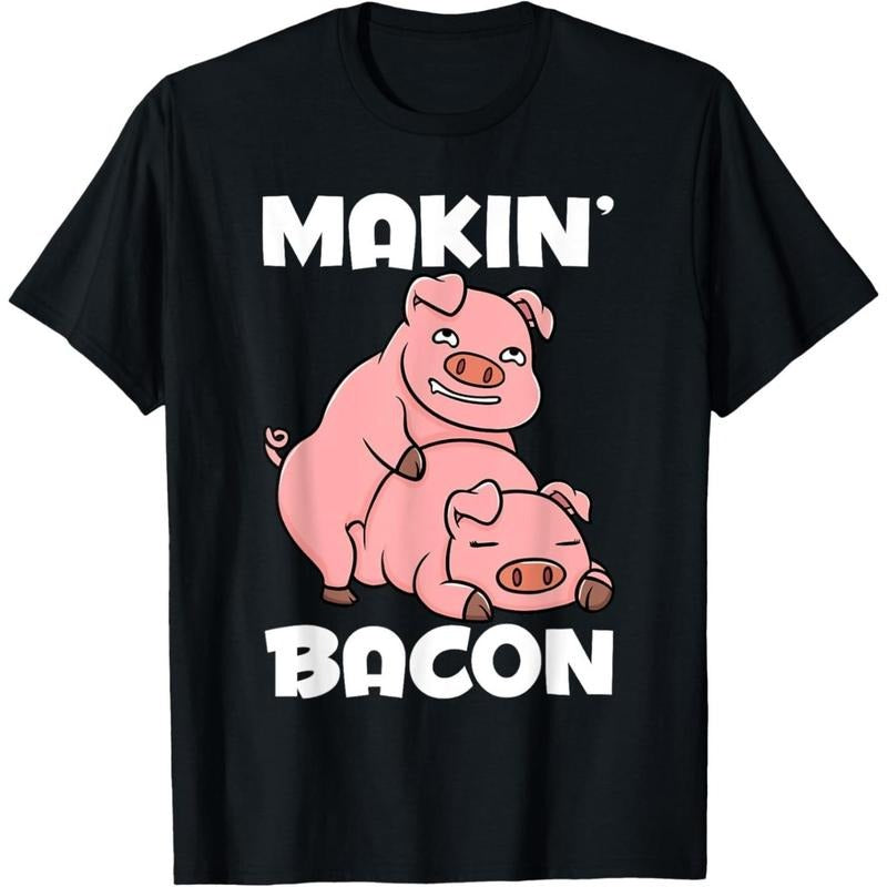 Making Bacon Funny Pig Jokes Adult Humor T-Shirt made in usa Hoodie, Sweatshirt | ZylaModa.com