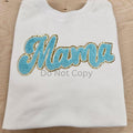 Mama Chenille Patch Sweatshirt Cotton Casual White T-Shirts, Hoodie | ZylaModa.com