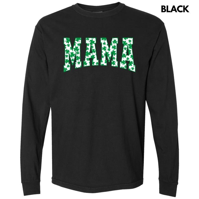 Mama Clovers Long Sleeve Comfort Colors T-Shirt 'NLB' Hoodie, Sweatshirt | ZylaModa.com