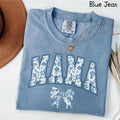 Mama Shirt, Blue Ribbon Shirt, Mothers Day Gift, Girly Aesthetic Gift For Mom, Cute Mom Shirt, Coquette Mama Bow Shirt...