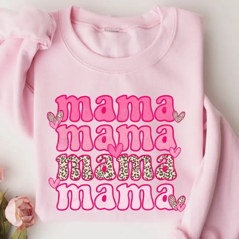Mama Sweatshirt - Cozy Love Gift for Mom, Mother's Day Crewneck for Women T-Shirts, Hoodie | ZylaModa.com