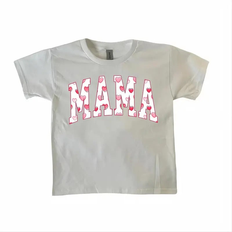 Mama Valentine Baby Tee, Valentine Mom Baby Tee, Mama Heart Baby Tee, Mama Valentines Day Crewneck, First Time Mom Gift,...
