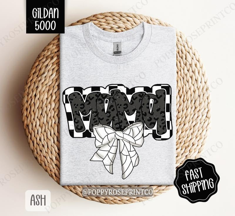Mama Volleyball Bow Gildan T-shirt, Volleyball Mom Shirt, Volleyball Mama Tee Hoodie, Sweatshirt | ZylaModa.com