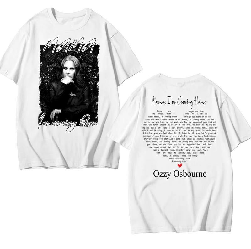 Mama, I'm Coming Home Twoside Lyric Tee Casual Streetwear Rock Styles For Fans Hoodie, Sweatshirt | ZylaModa.com