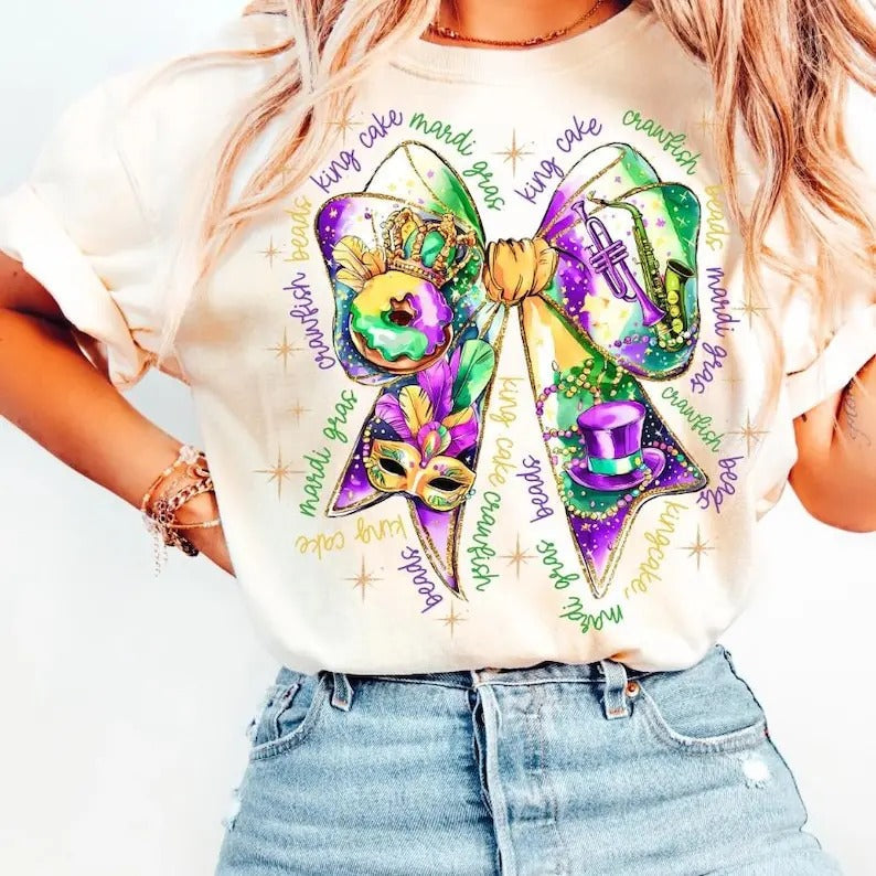 Mardi Gras Coquette Shirt, Mardi Gras Coquette T Shirt Hoodie, Sweatshirt | ZylaModa.com