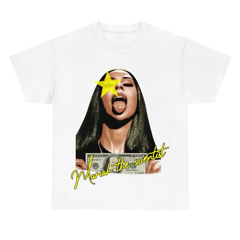 Mariah Scientist Yellow Star Shirt Classic Cotton Fabric Menswear Hoodie, Sweatshirt | ZylaModa.com