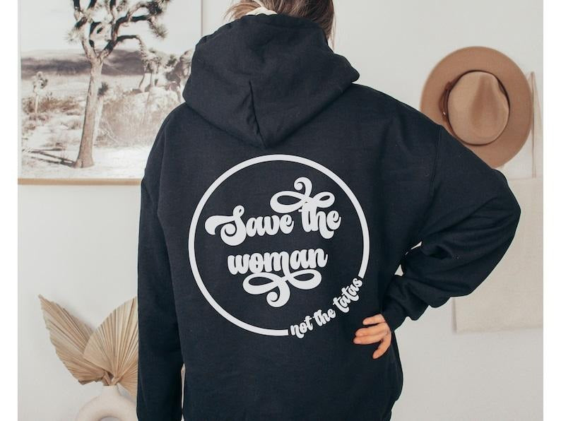 Mastectomy Hoodie, Save The Woman Not The Tatas, Breast Cancer Awareness Hoodie, Survivor Previvor Sweatshirt, Mastectomy...