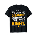 Mature Style Cotton T-Shirt with Sarcastic Humor Quote - Crew Neck, Short Sleeve, Regular Fit, Geometric Pattern,...
