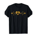 Men'S Casual Cotton T-Shirt with Paw Print Heartbeat Design, Short Sleeve Crew Neck, Digital Print, Basic Style, Regular...