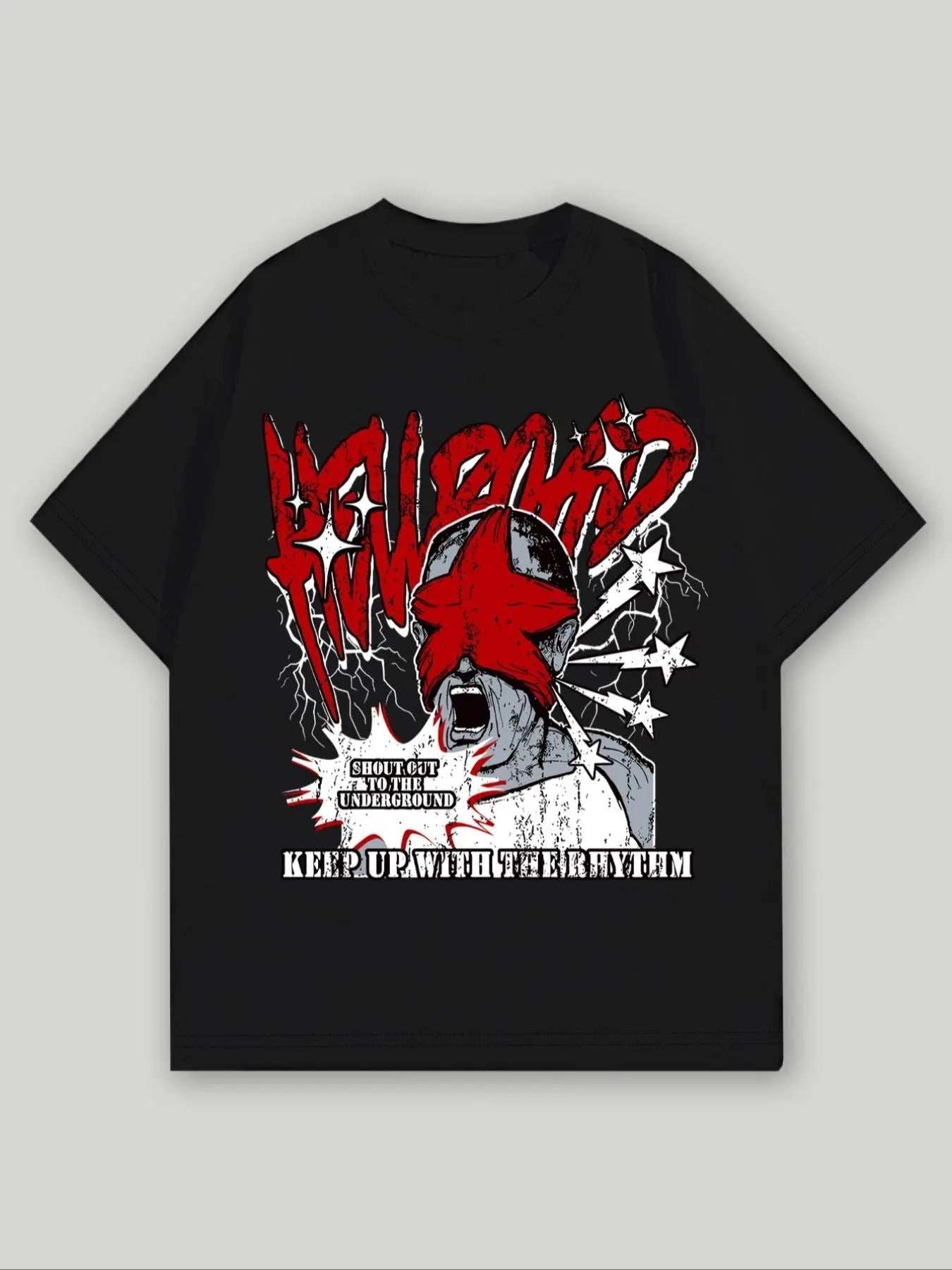 Men's Cartoon & Letter Print Drop Shoulder Tee, Regular Fit Casual Comfy Round Neck Half Sleeve T-Shirt for Summer, Men's...