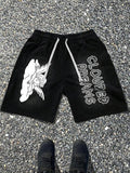 Men's Cartoon Angel & Letter Print Shorts, Regular Fit Casual Street Shorts for Summer, Men's Bottoms for Daily Wear...