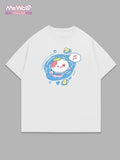 Men's Cartoon Highland Cow Print Round Neck Tee, Regular Fit Casual Short Sleeve T-shirt for Daily Wear, Men's Top for...