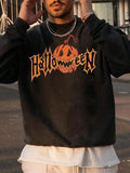 Men's Halloween Themed Sweatshirt, Regular Fit Casual Drop Shoulder Long Sleeve Pullover, Men's Fall & Winter Clothes for...