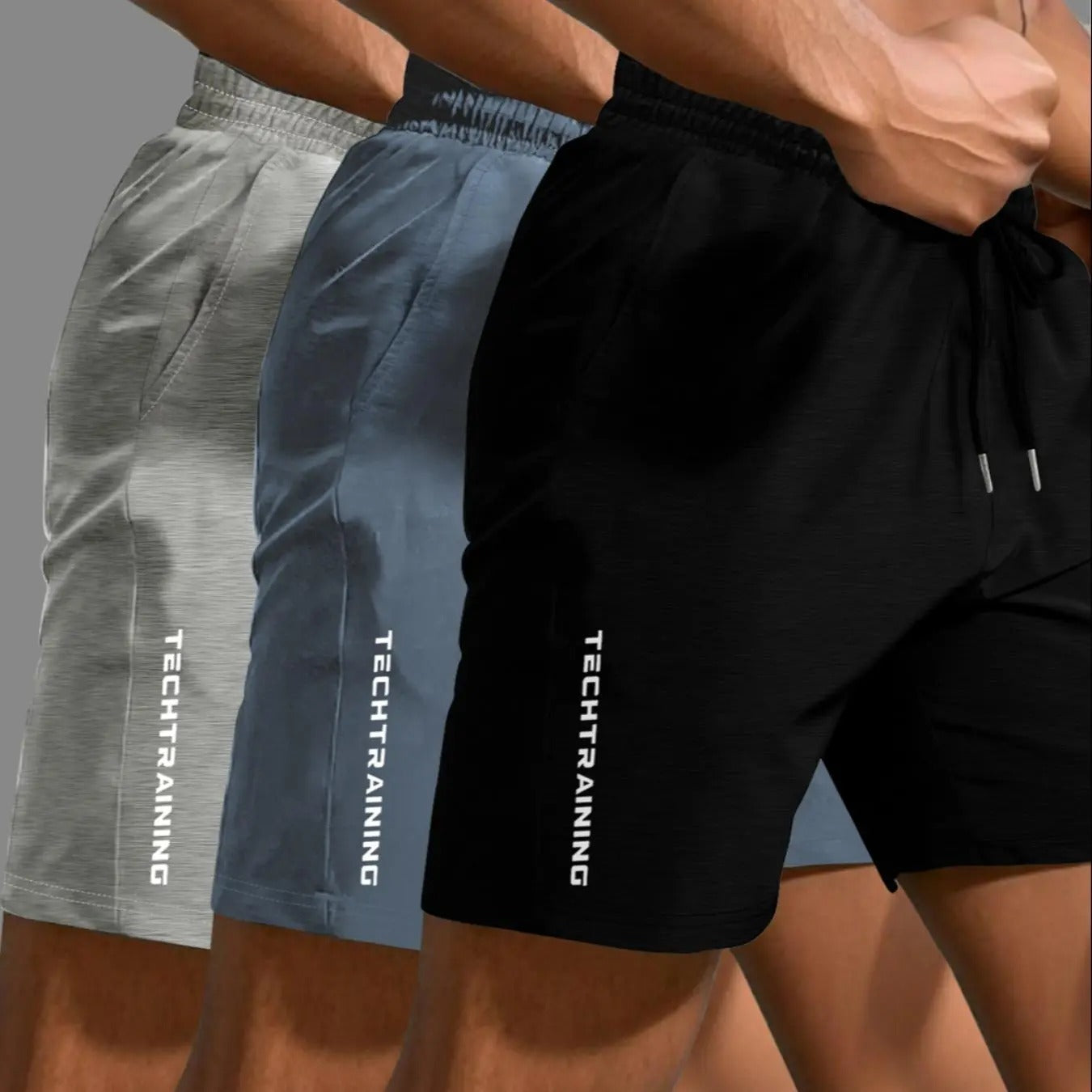 Men's Letter Print Drawstring Waist Shorts, Casual Regular Fit Pocket Straight Leg Shorts for Summer, Men's Bottoms for...