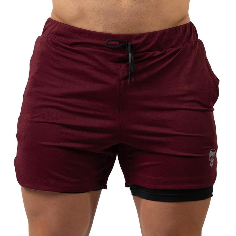 Men's React Training Shorts with Built-in Liner and Hidden Pocket - Maroon T-Shirts, Hoodie, Sweatshirt | ZylaModa.com