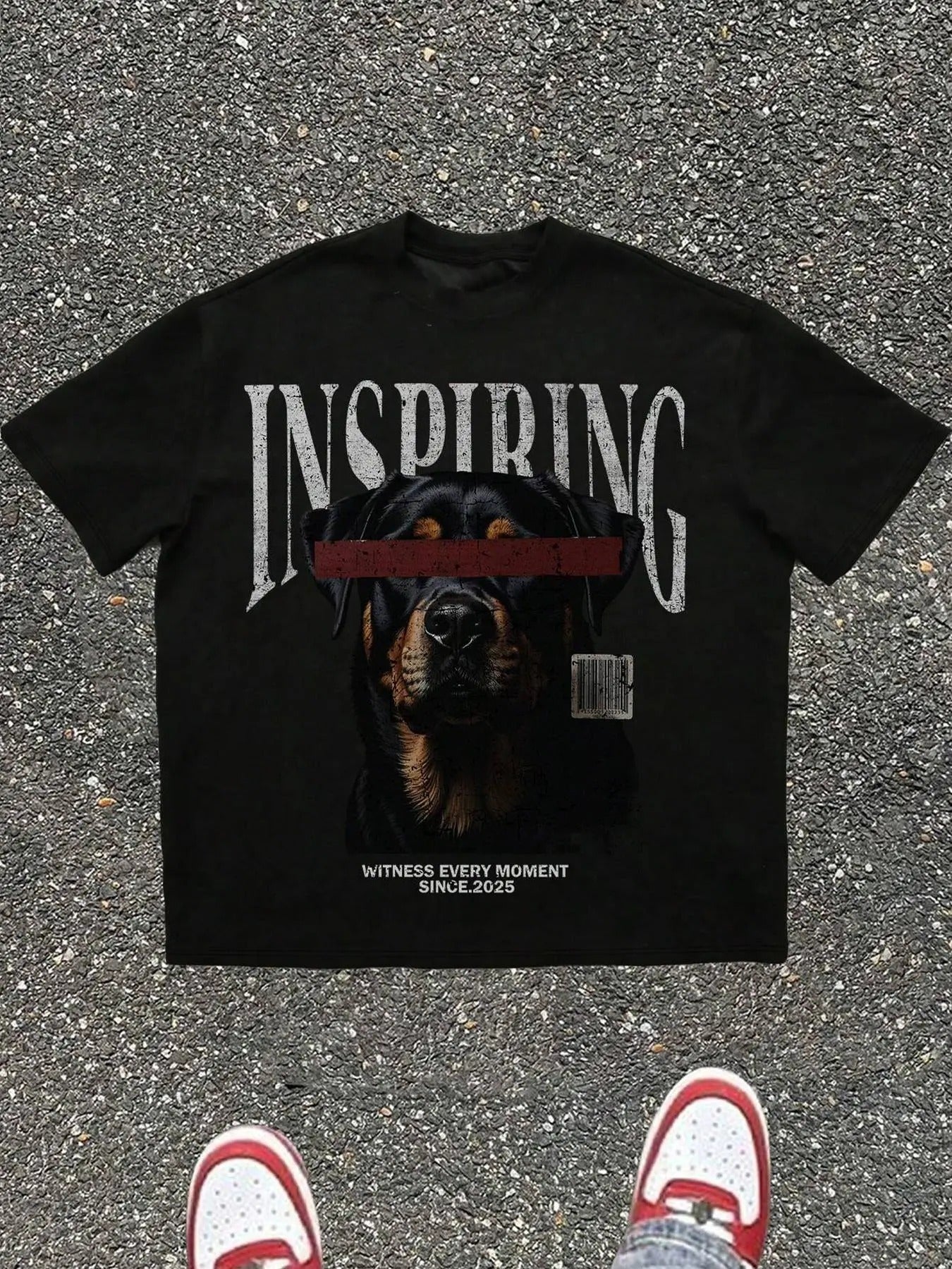Men's Regular Fit Dog & Letter Print Round Neck Graphic Tee, Casual Short Sleeve T-shirt for Daily Wear, Men's Top for...