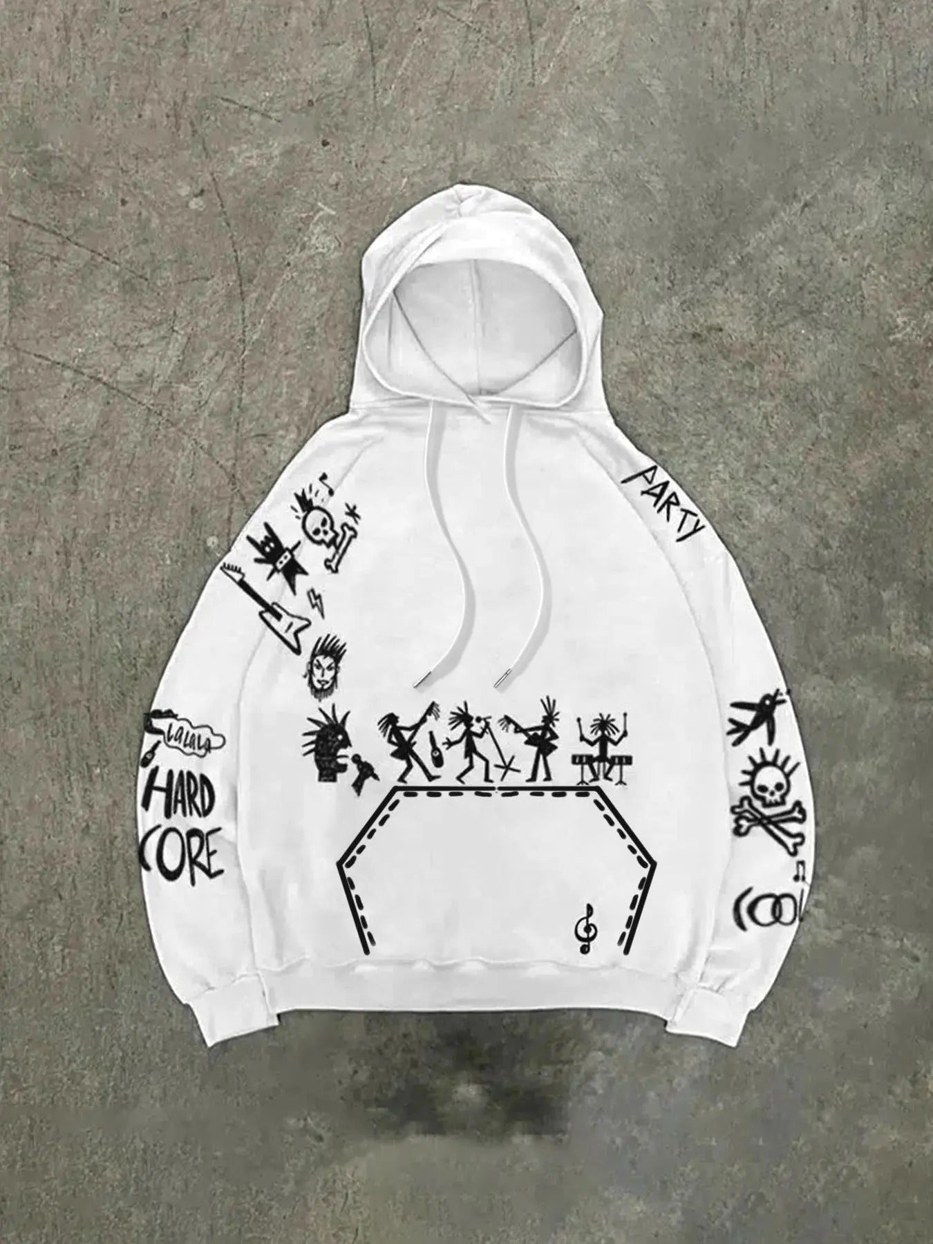 Men's Regular Fit Graphic Print Hoodie, Casual Street Long Sleeve Hooded Sweatshirt for Spring & Fall, Fashion Men's Top...