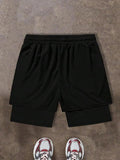 Men's Regular Fit Letter Print 2 in 1 Shorts, Casual Shorts for Summer, Men's Bottoms for Daily Wear T-Shirts, Hoodie,...