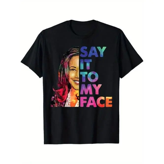 Men's short sleeve, delicate print, high-quality breathable material, Kamala Harris President 2024, sporty, soft and...