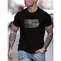 Mens Ultra-Soft American Flag Graphic Tee - Trendsetting Comfort for Summer Outdoors - Durable All-American Style,...