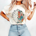 Mental Health Shirt, Mental Health Matters Shirt, Brain Flowers T-Shirt, Mental Health Tee, Awareness Shirt Hoodie,...