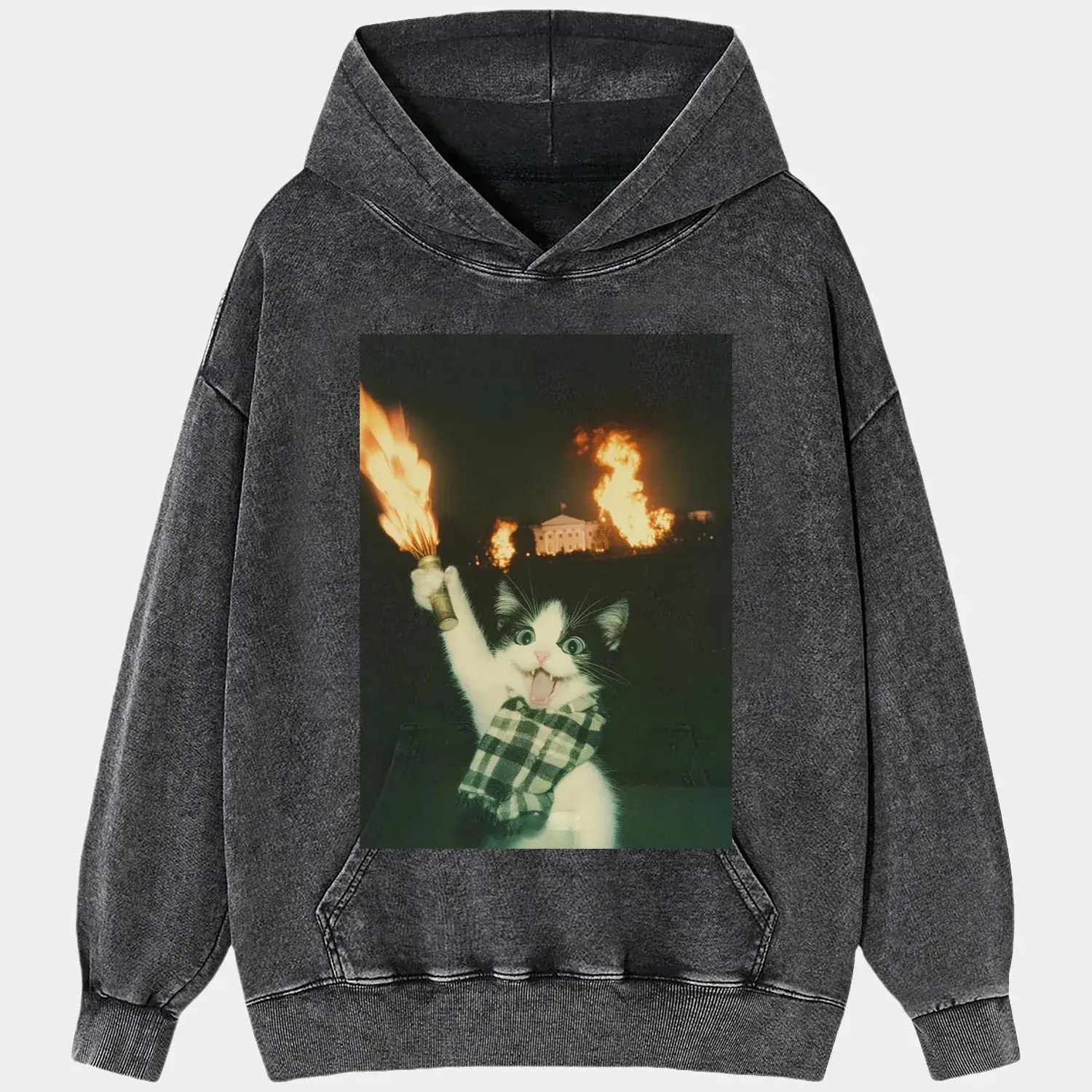 Meow Burning TEE Hoodie, Sweatshirt | ZylaModa.com (Image 2)