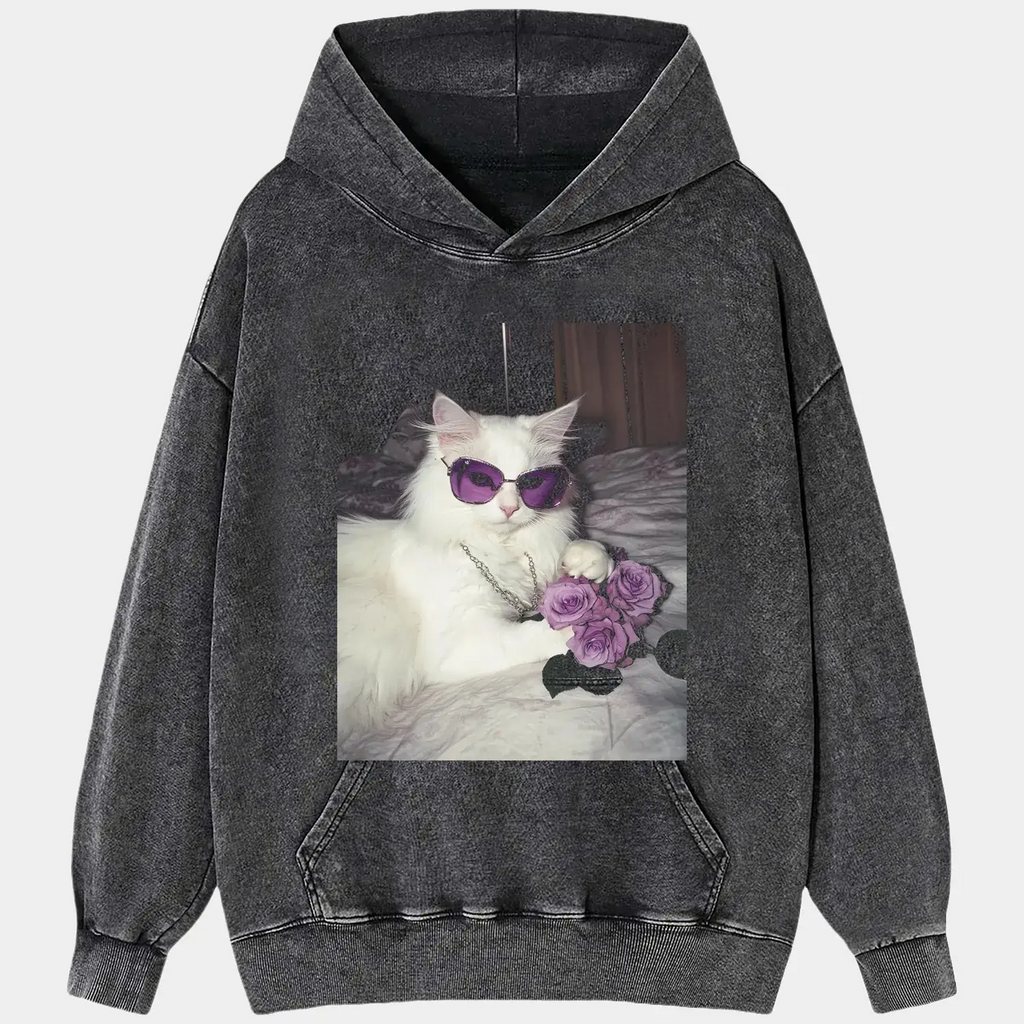 Meow Lady TEE Hoodie, Sweatshirt | ZylaModa.com (Image 2)