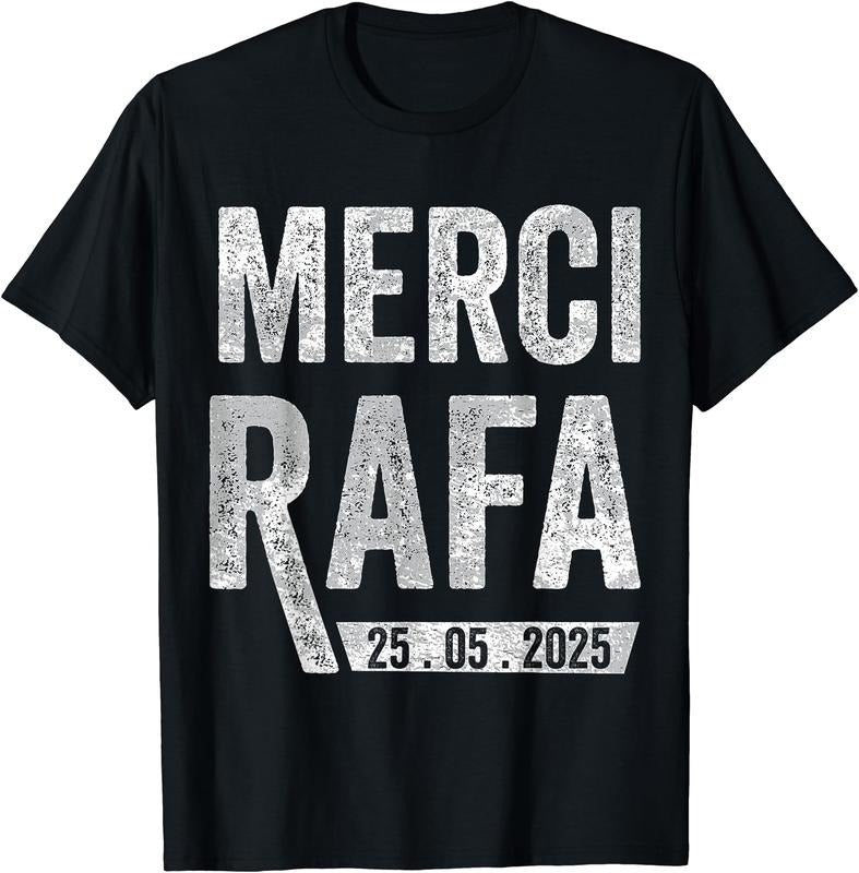 Merci Rafa Retro T-Shirt | Unisex Cotton Tee Gift, Crewneck, Short Sleeve Hoodie, Sweatshirt | ZylaModa.com