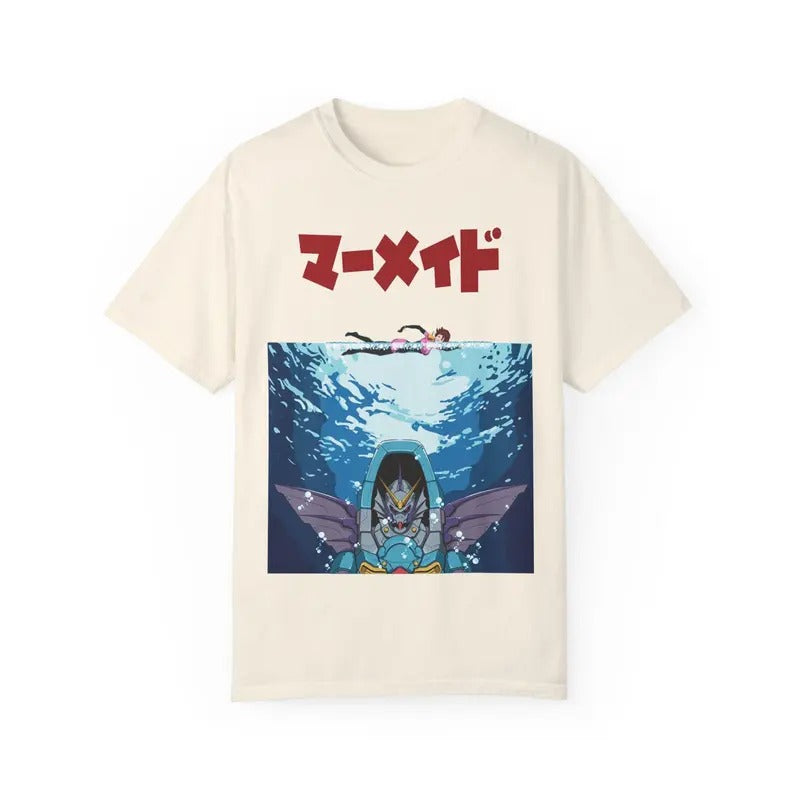 Mermaid Gundam Shirt G Gundam Neo Denmark Jaws Inspired Hoodie, Sweatshirt | ZylaModa.com