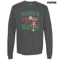 Merrier With A Martini Long Sleeve Comfort Colors T-Shirt 'NLB' Hoodie, Sweatshirt | ZylaModa.com