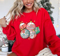 Merry Christmas Ornament Ball Sweatshirt, Christmas Party Sweatshirt, Christmas , Holiday Gift, Ho Ho Ho Sweater, Santa...