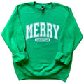 Merry Christmas Varsity Crewneck Sweatshirt T-Shirts, Hoodie | ZylaModa.com