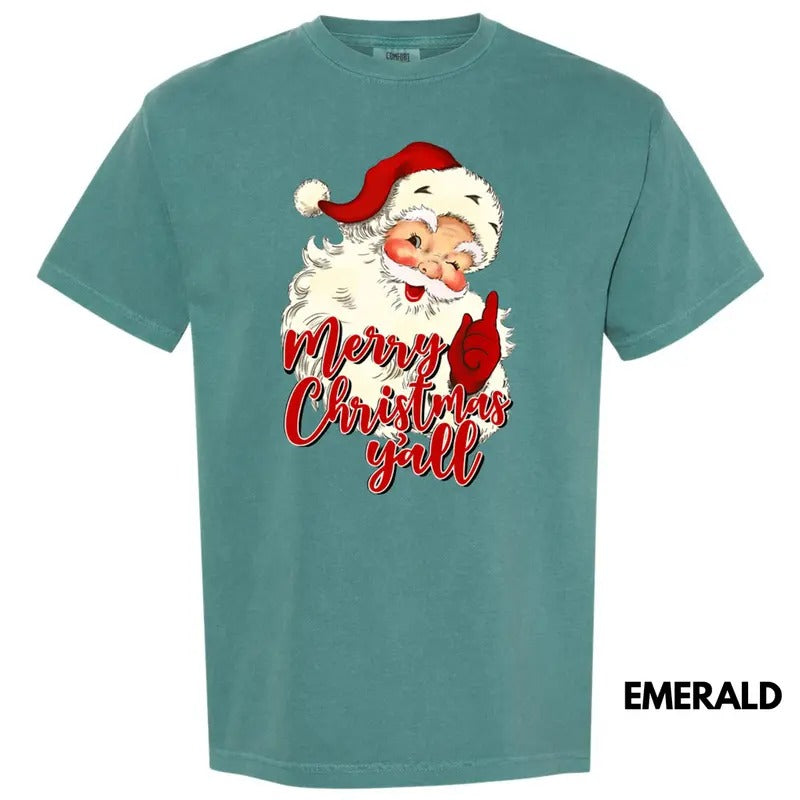 Merry Christmas Y'all Comfort Colors T-Shirt Hoodie, Sweatshirt | ZylaModa.com