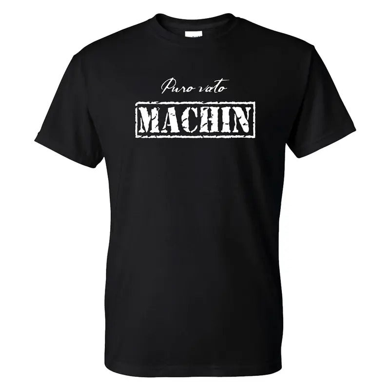 Mexican Funny - Puro Vato Machin T-Shirt Casual Classic Hoodie, Sweatshirt | ZylaModa.com